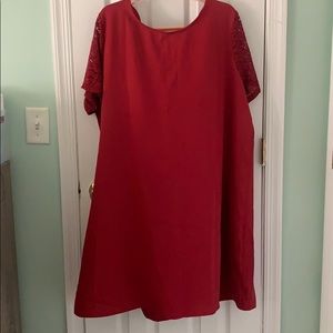 Red aline dress